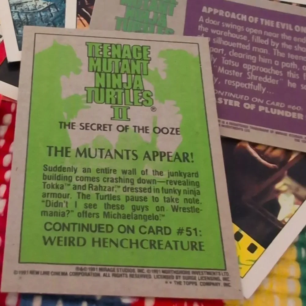 Vintage Teenage Mutant Ninja Turtle Movie Trading‎ Cards Collection